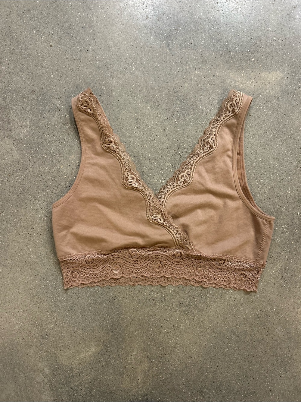 Nude Lace Trim Bralette - Women Intimates